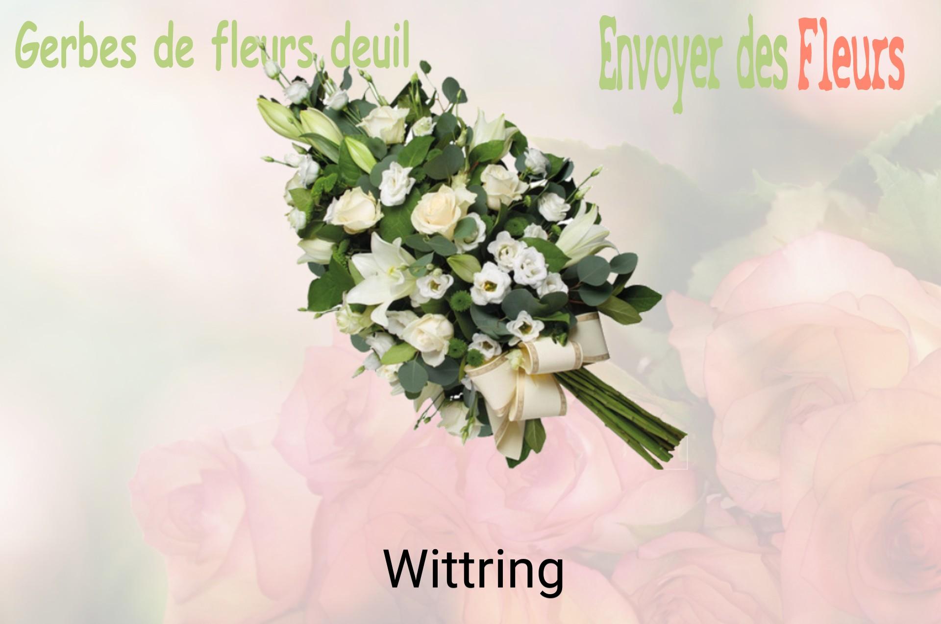 Gerbe de fleurs de deuil livrée à Wittring